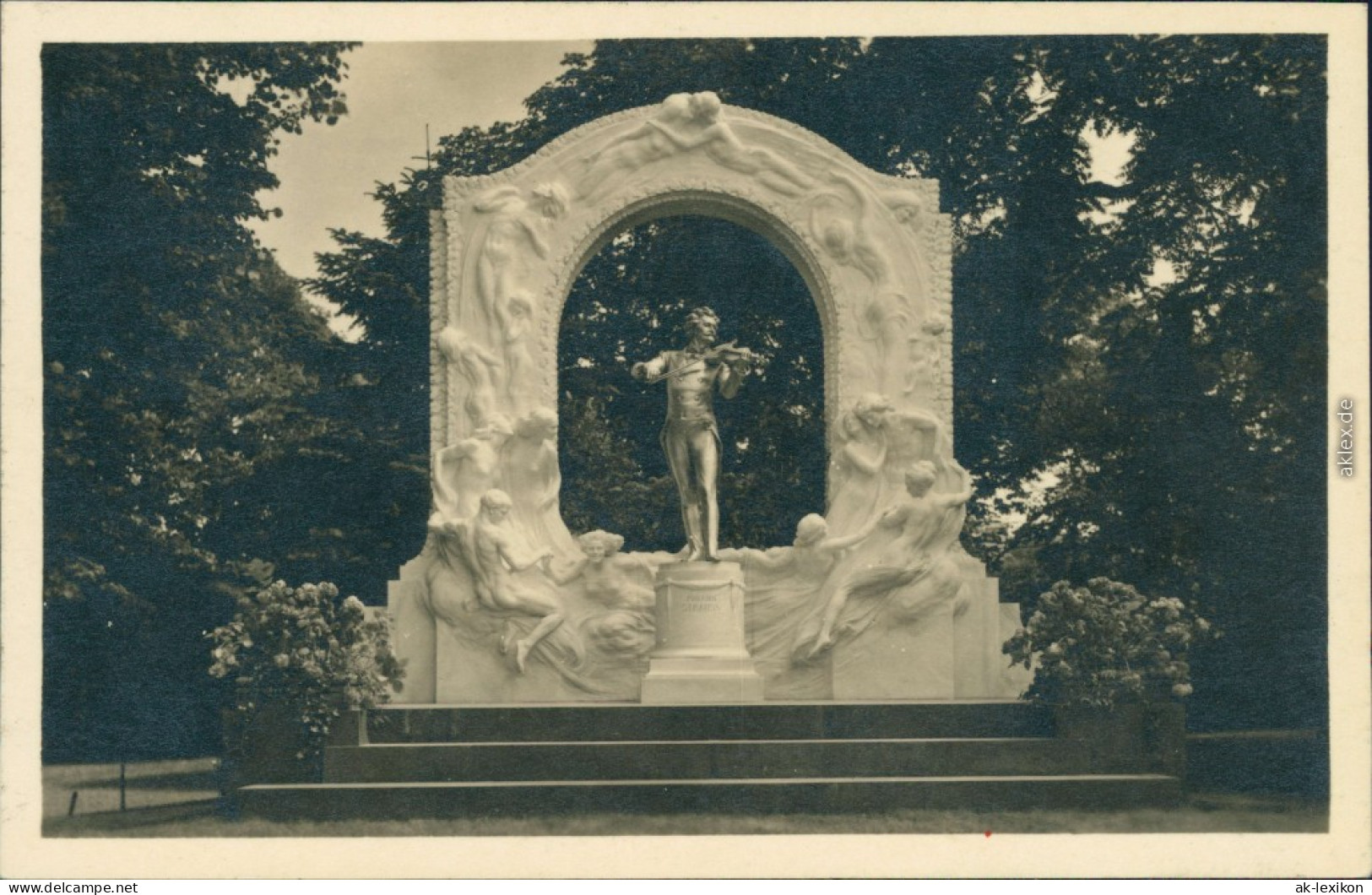 Ansichtskarte Wien Stadtpark Mit Johann-Strauß-Denkmal 1921 - Andere & Zonder Classificatie