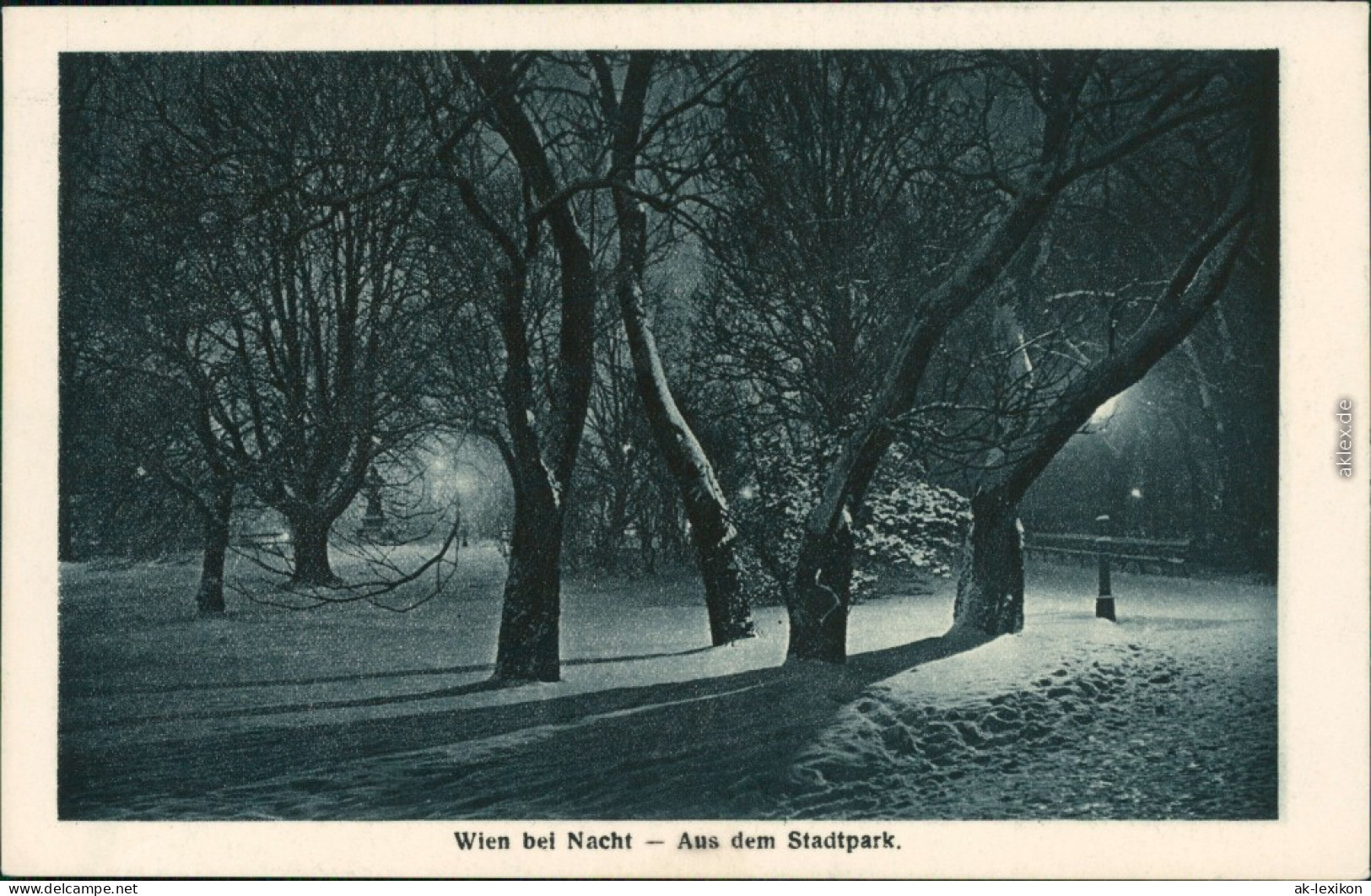 Ansichtskarte Wien Stadtpark Bei Nacht 1918 - Autres & Non Classés