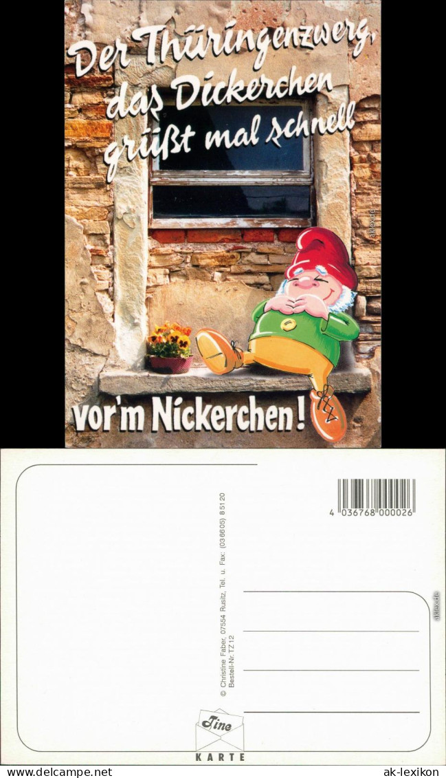 Ansichtskarte  Thüringenzwerge - Macht Nickerchen 2001 - Humor