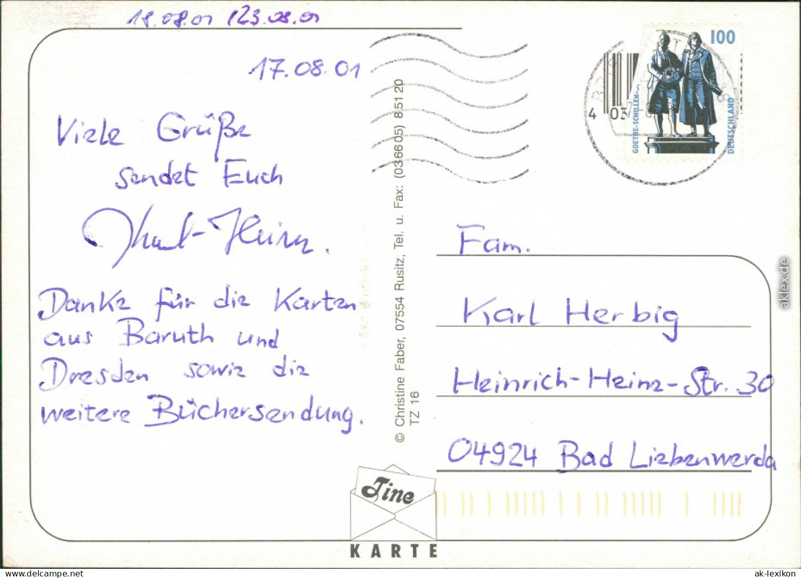 Ansichtskarte  Thüringenzwerge 2001 - Humor
