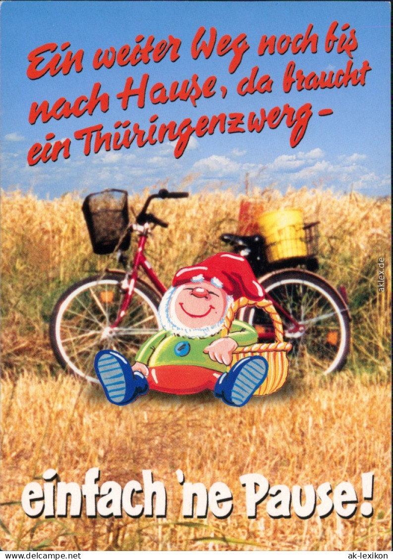 Ansichtskarte  Thüringenzwerge  Fahrrad 2001 - Humour