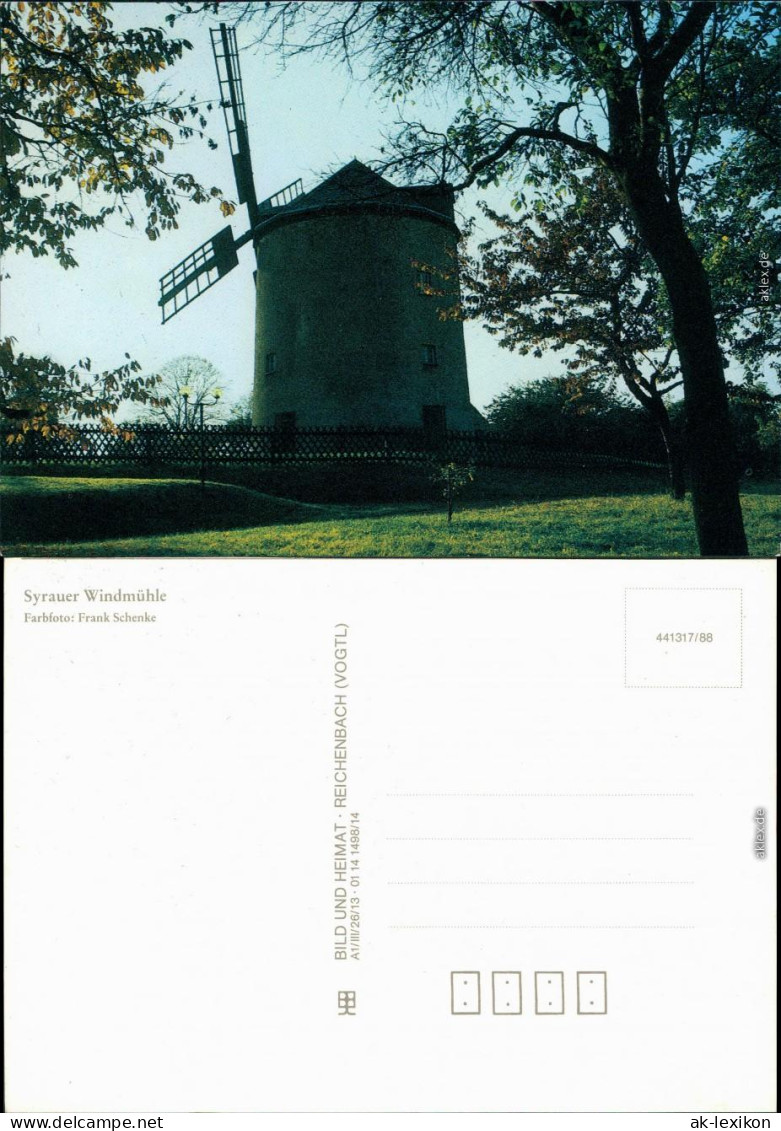 Ansichtskarte Syrau (Vogtland) Windmühle 1988 - Syrau (Vogtland)