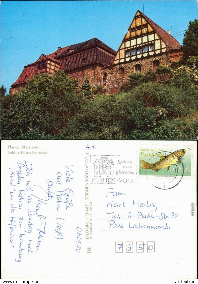 Ansichtskarte Plauen (Vogtland) Malzhaus 1990 - Plauen
