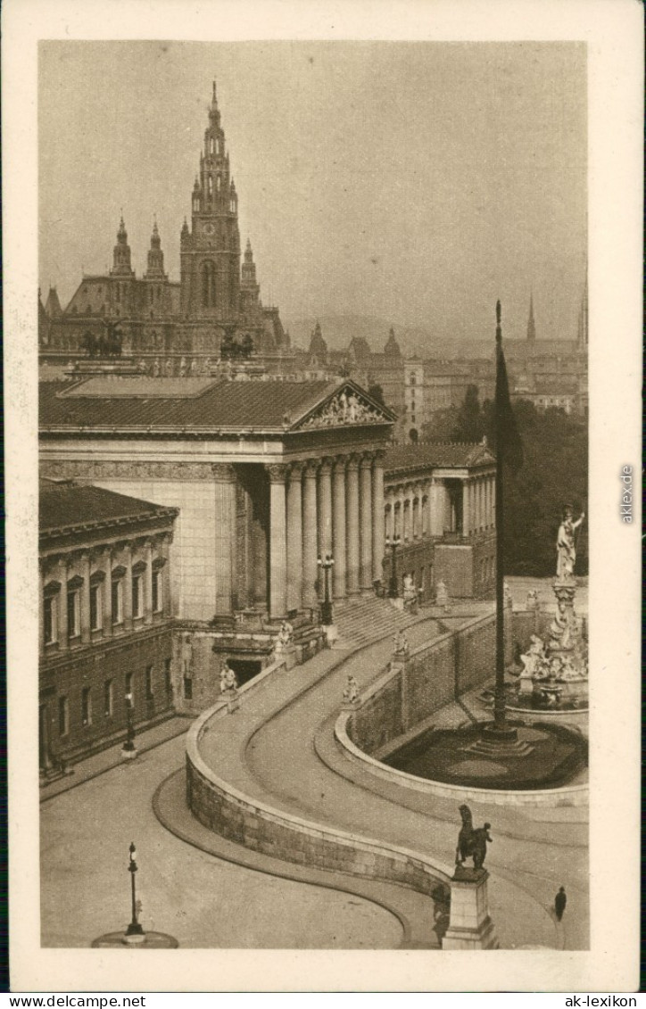 Ansichtskarte Wien Parlament Und Rathaus 1934 - Other & Unclassified