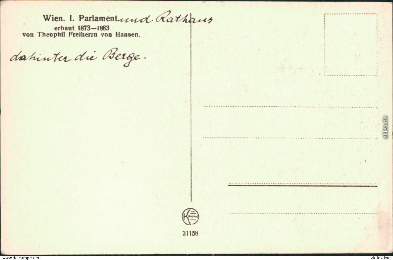 Ansichtskarte Wien Parlament Und Rathaus 1934 - Other & Unclassified