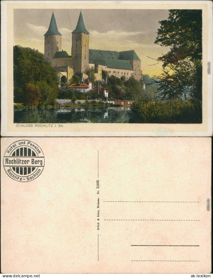 Ansichtskarte Rochlitz Schloss - Gemälde 1924 - Rochlitz