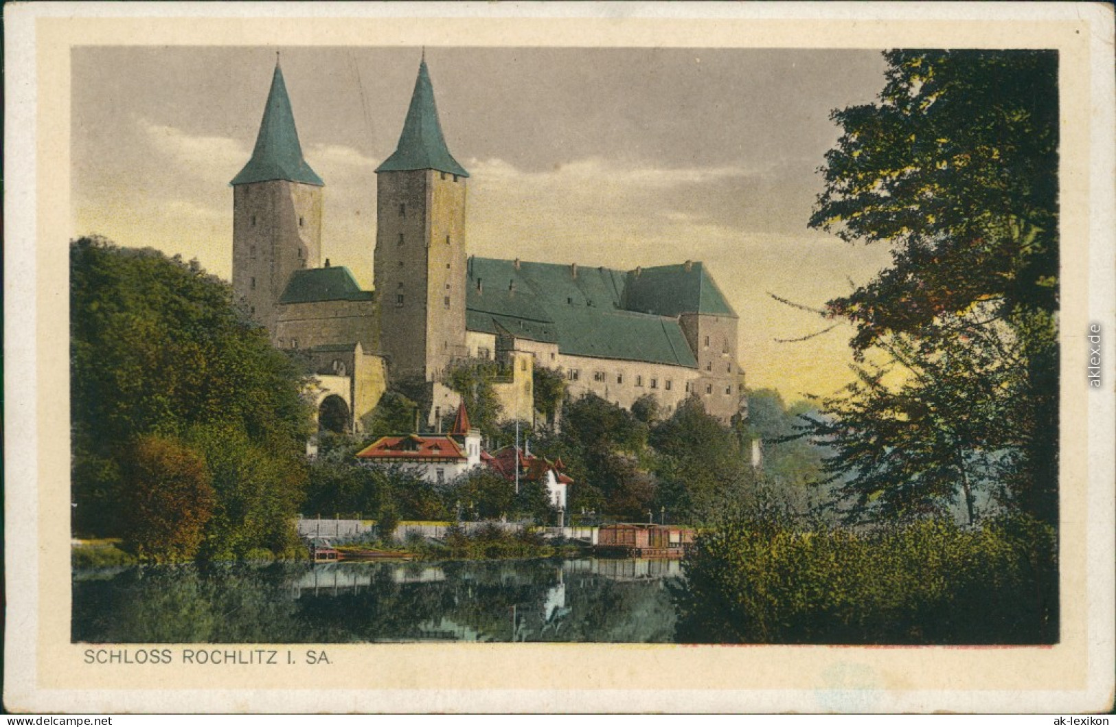 Ansichtskarte Rochlitz Schloss - Gemälde 1924 - Rochlitz