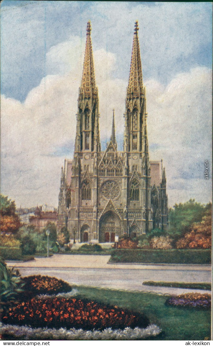 Ansichtskarte Wien Künstlerkarte - Votivkirche 1913 - Andere & Zonder Classificatie