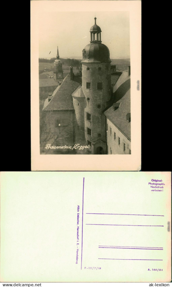 Ansichtskarte Frauenstein (Erzgebirge) Schloß Und Burgruine 1954 - Frauenstein (Erzgeb.)