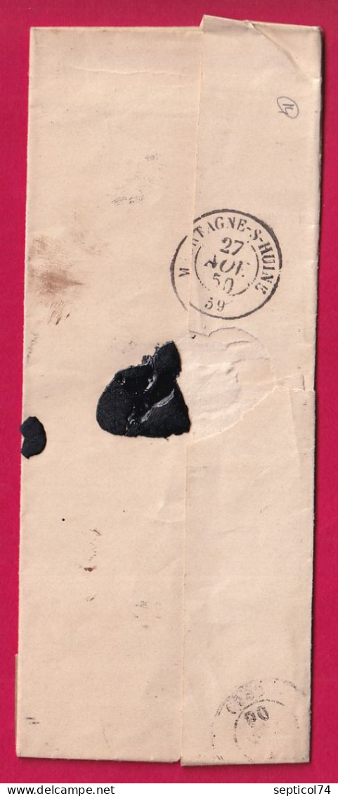N°4 BLEU FONCE GRILLE BELLEME ORNE POUR MORTAGNE SUR HUISNE LETTRE - 1849-1876: Période Classique