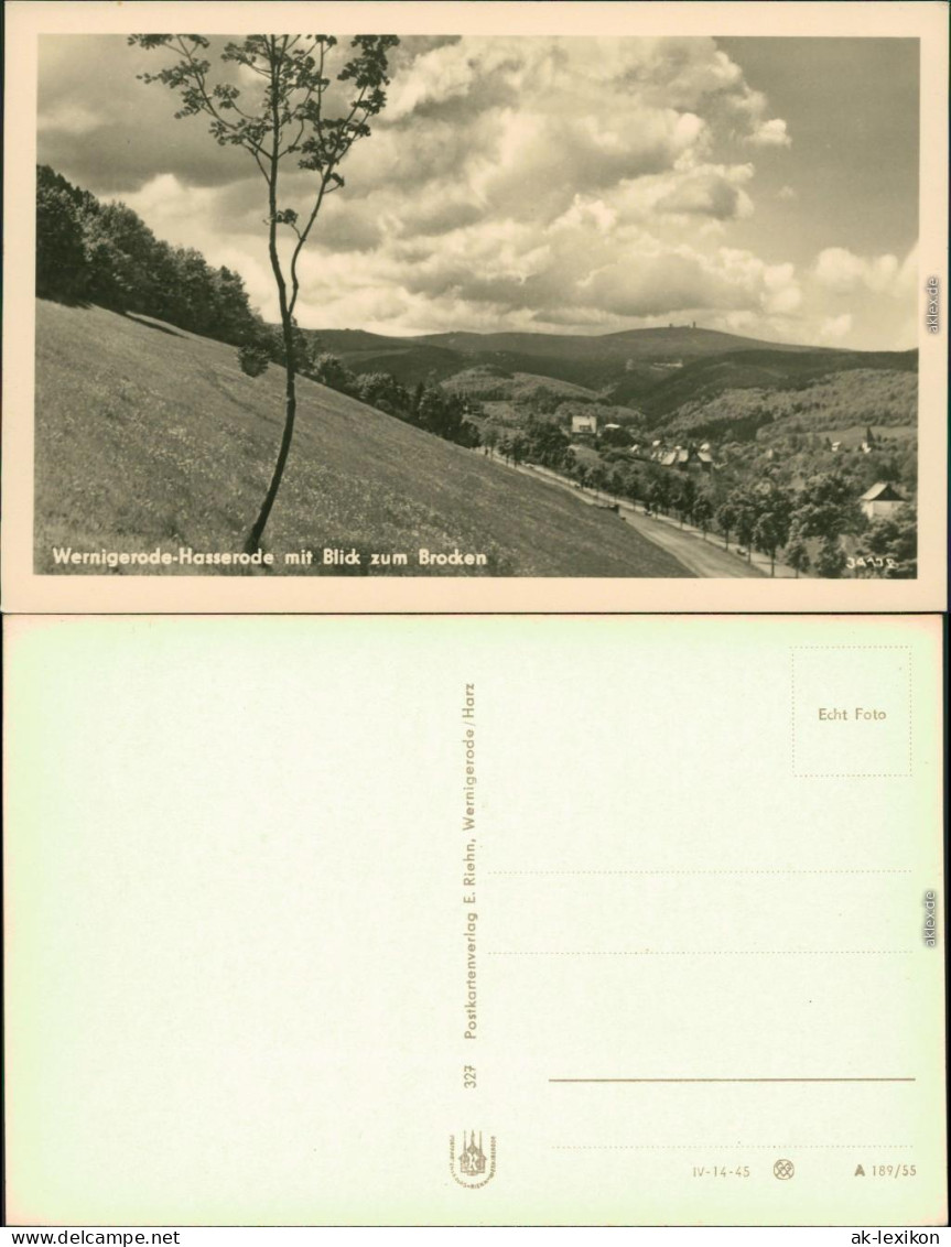 Ansichtskarte Wernigerode Panorama-Ansicht Mit Fernblick 1955 - Other & Unclassified