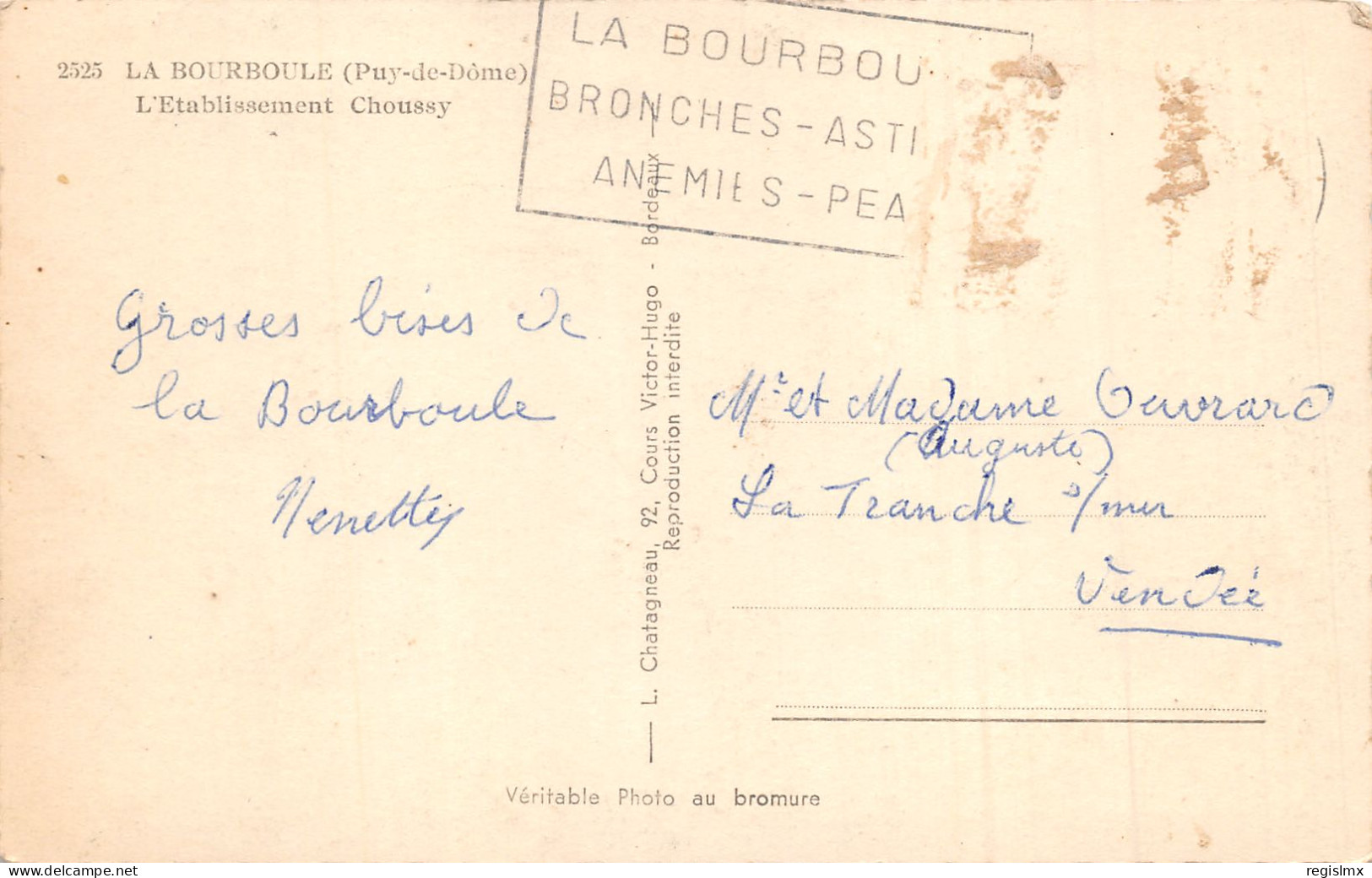 63-LA BOURBOULE-N°354-E/0061 - La Bourboule