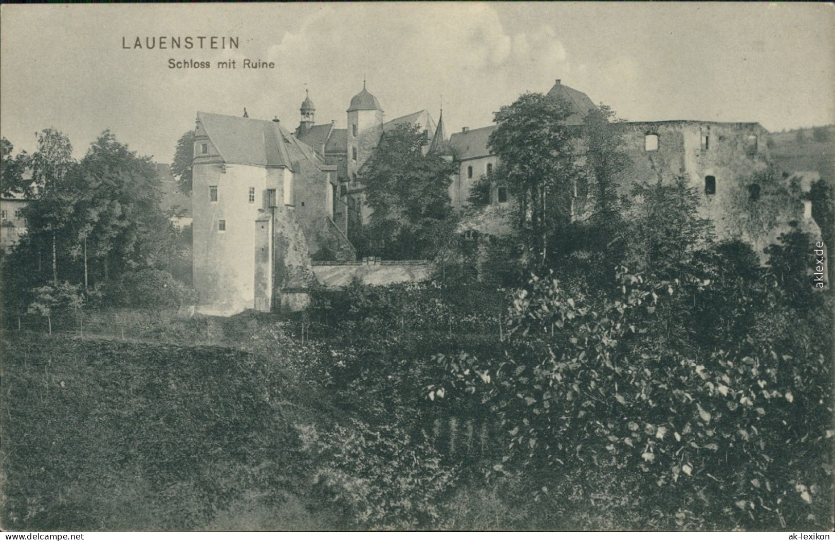 Lauenstein (Erzgebirge)-Altenberg (Erzgebirge) Schloß Lauenstein Mit Ruine 1913 - Lauenstein