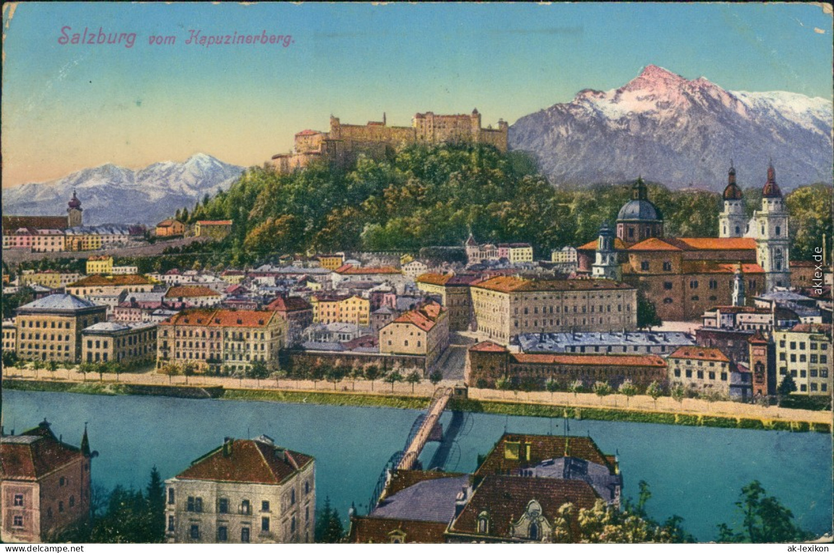 Ansichtskarte Salzburg Panorama-Ansicht Vom Kapuzinerberg 1914 - Other & Unclassified