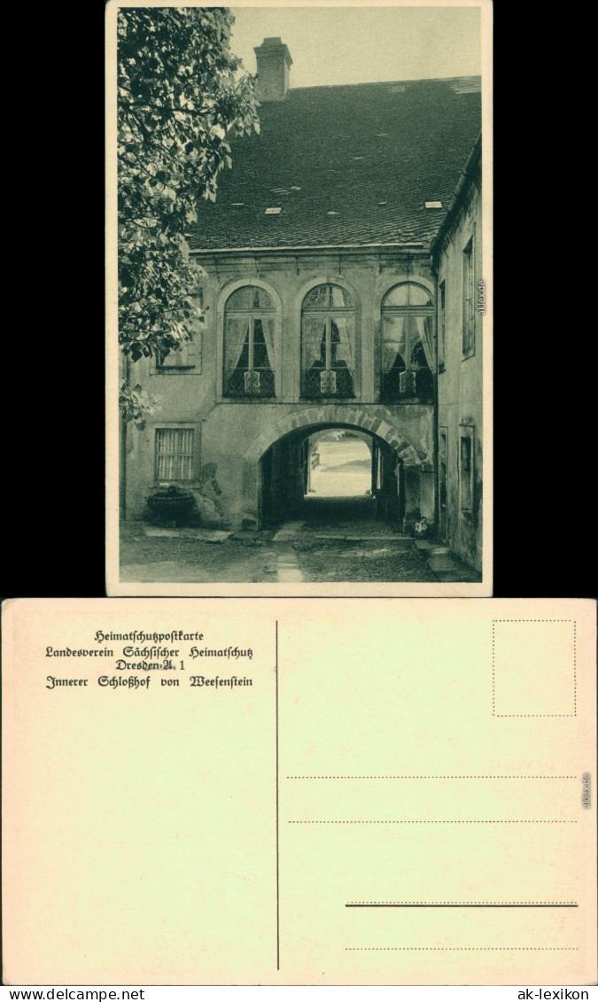 Weesenstein (Müglitz) Innerer Schloßhof Vom Schloss Weesenstein 1924 - Weesenstein A. D. Mueglitz