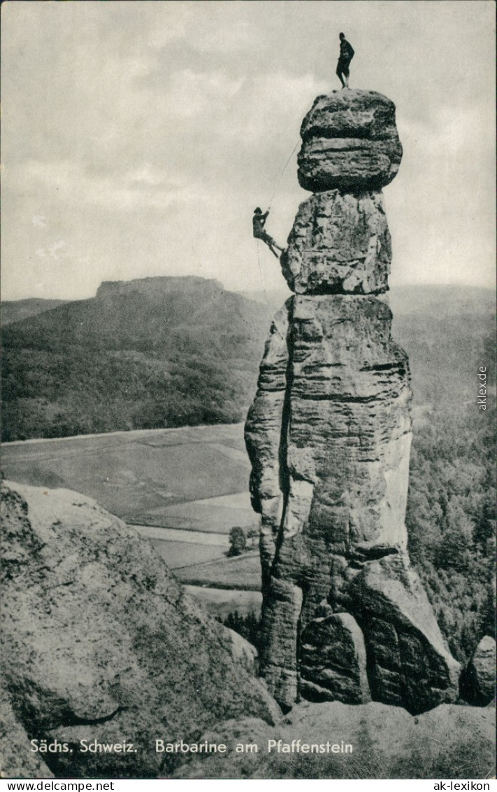 Pfaffendorf-Königstein (Sächsische Schweiz) Kletterer Am Pfaffenstein  1962 - Koenigstein (Saechs. Schw.)