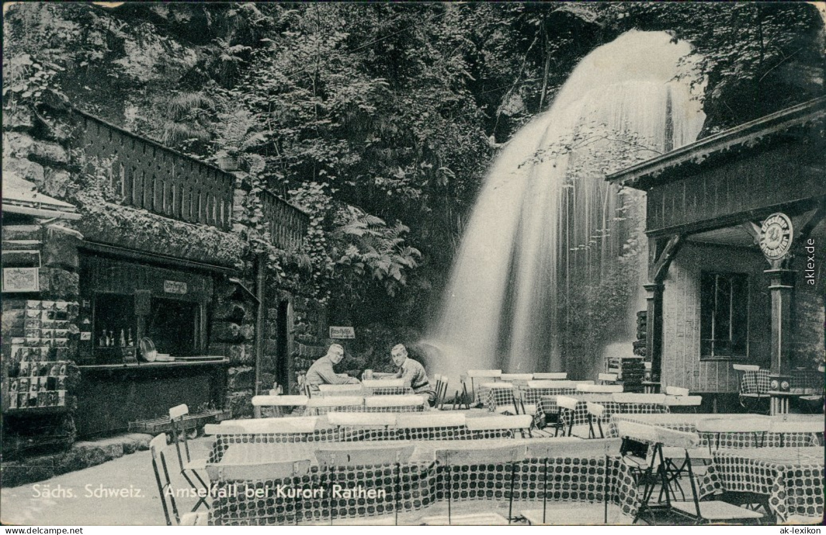 Ansichtskarte Rathen Amselfall Und Gaststätte 1962 - Rathen