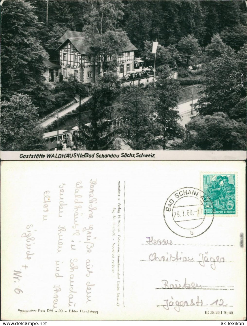 Ansichtskarte Bad Schandau Gaststätte Waldhäuschen 1960 - Bad Schandau