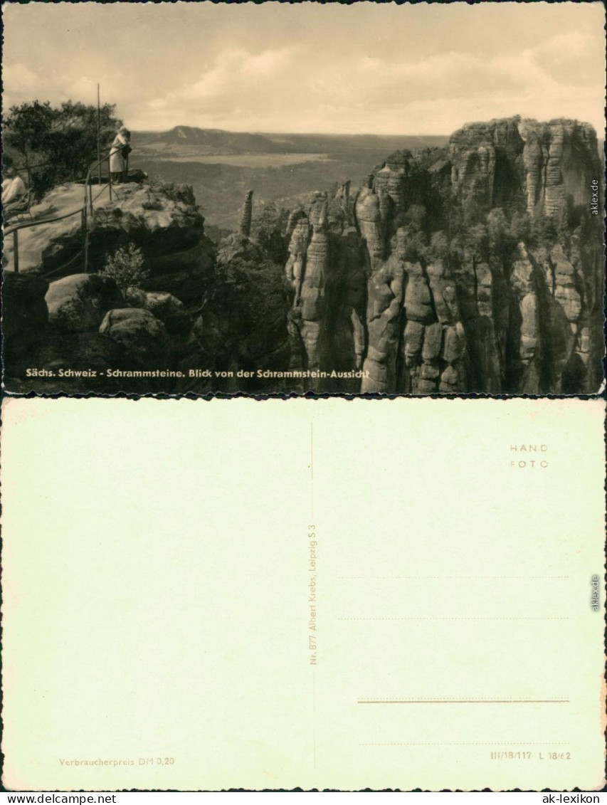 Ansichtskarte Bad Schandau Blick Von Der Schrammstein-Aussicht 1962 - Bad Schandau