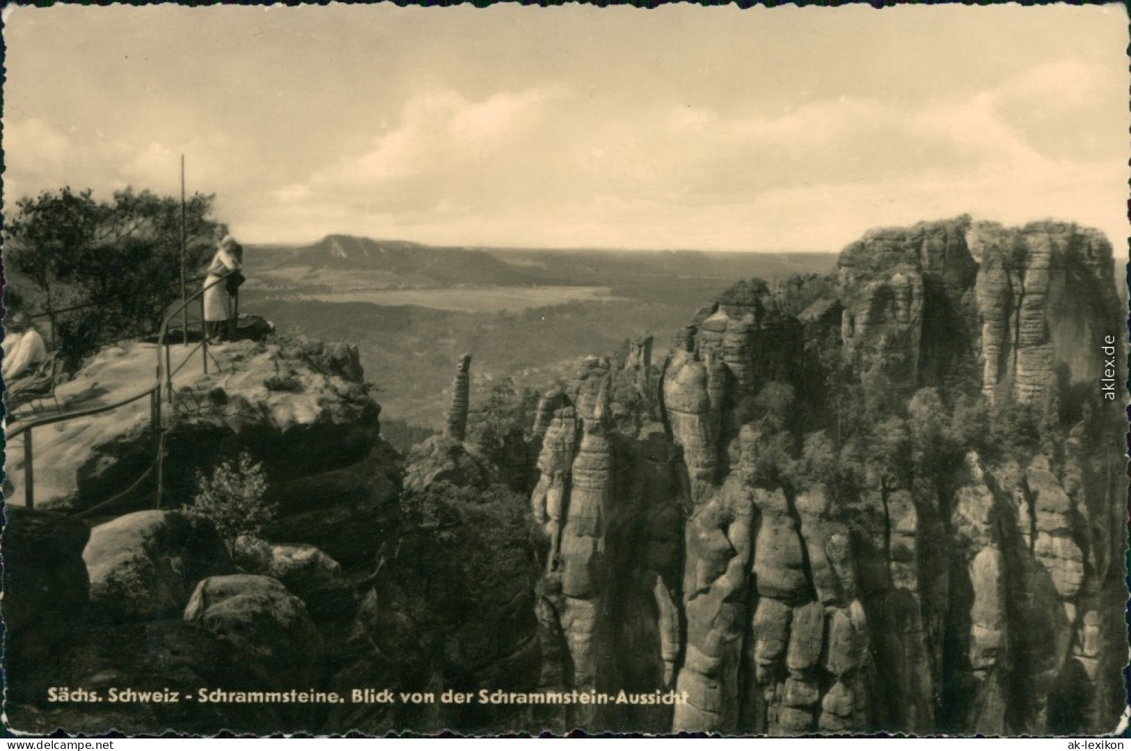 Ansichtskarte Bad Schandau Blick Von Der Schrammstein-Aussicht 1962 - Bad Schandau