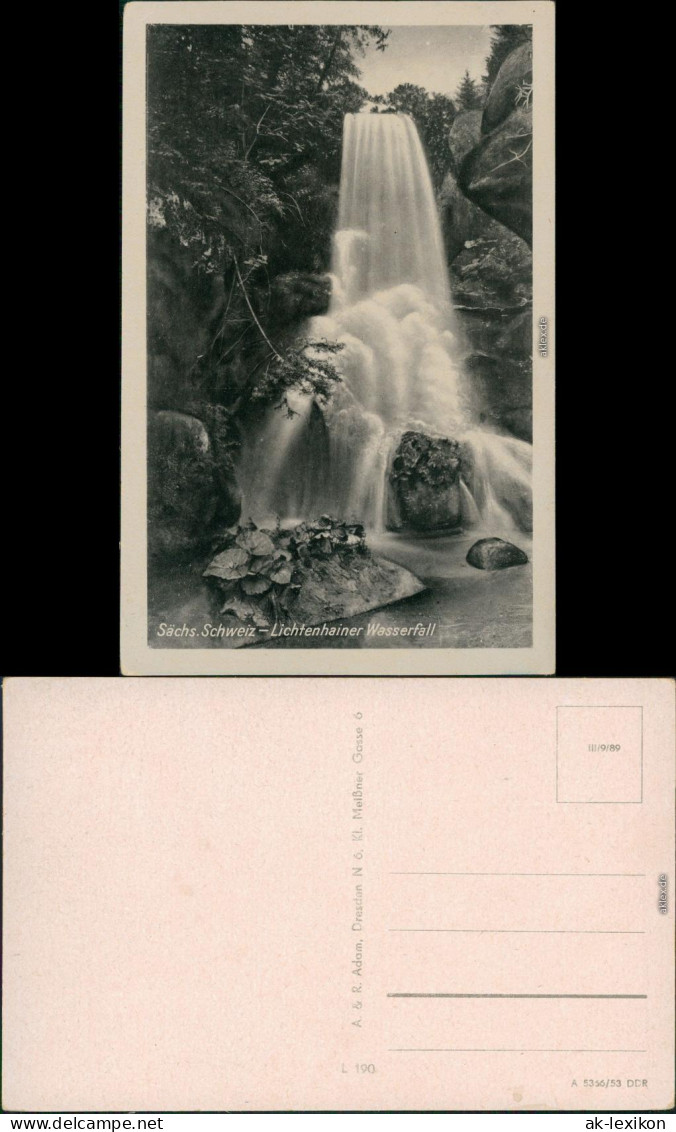 Ansichtskarte Lichtenhain Lichtenhainer Wasserfall 1953 - Other & Unclassified