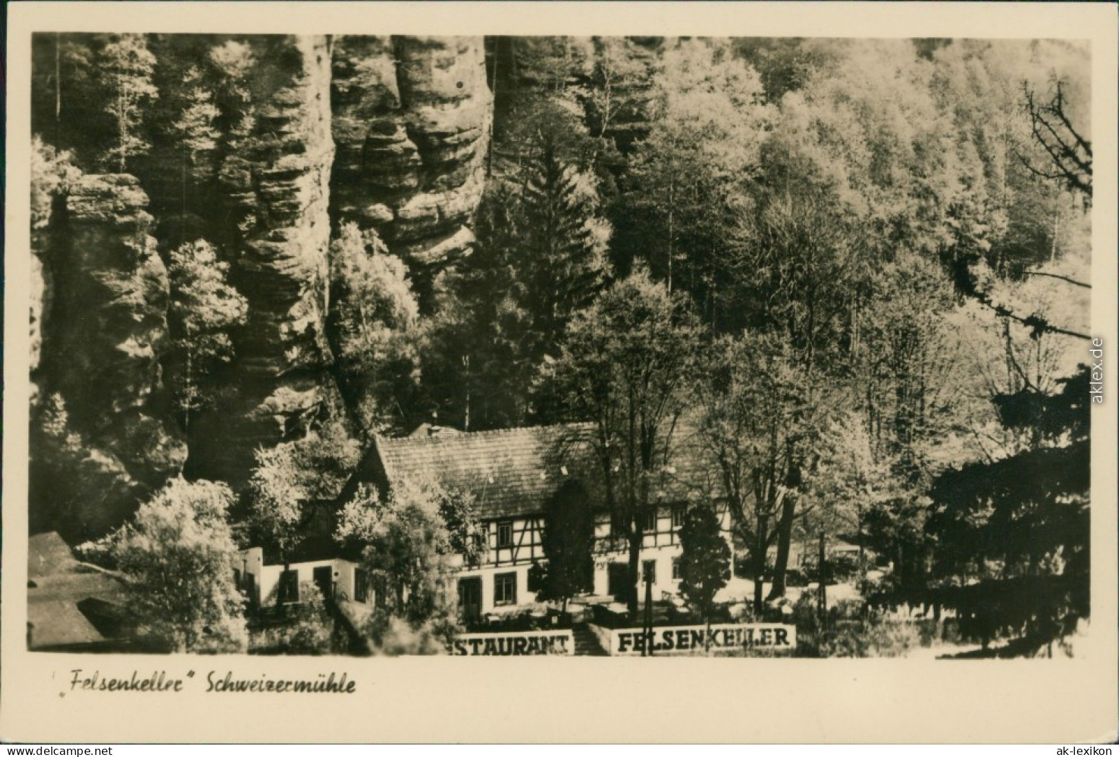 Bad Schweizermühle-Rosenthal-Bielatal Restaurant Felsenkeller 1952 - Rosenthal-Bielatal