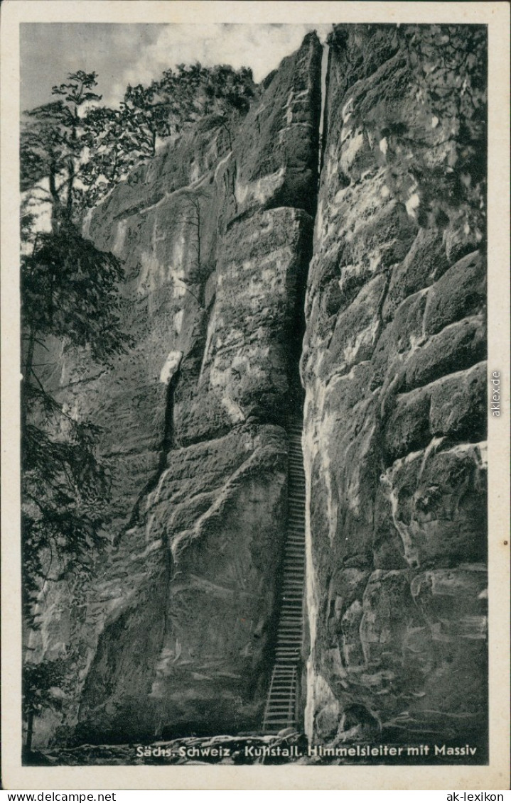 Ansichtskarte Kirnitzschtal Kuhstall, Himmelsleiter Mit Massiv 1952 - Kirnitzschtal