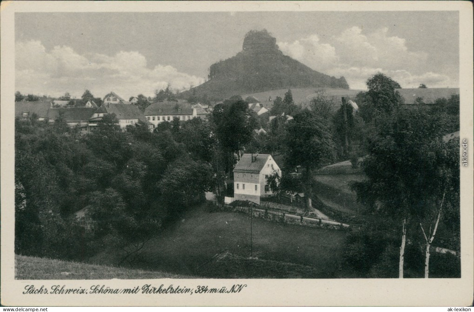 Schöna-Reinhardtsdorf-Schöna Blick Auf Den Ort Mit Zirkelstein 1939 - Schoena