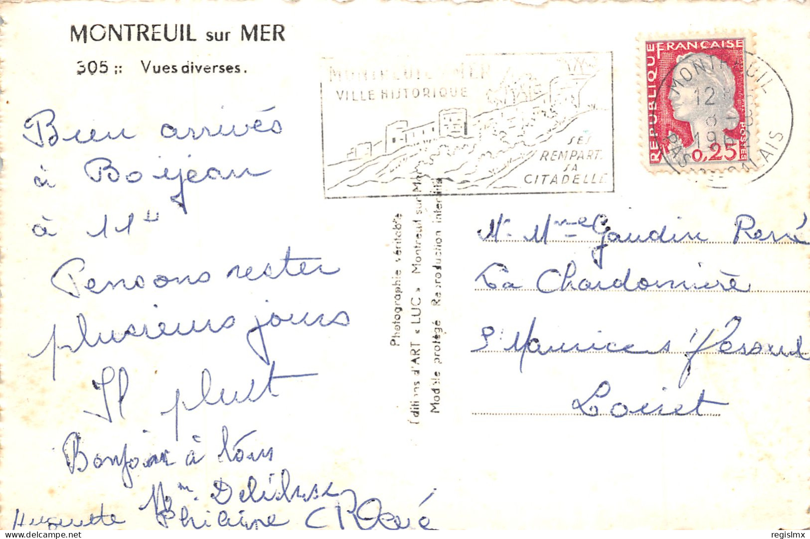62-MONTREUIL SUR MER-N°354-D/0265 - Other & Unclassified