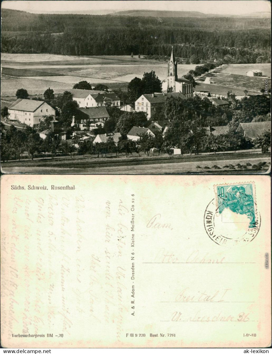 Ansichtskarte Bad Schweizermühle-Rosenthal-Bielatal Blick Auf Den Ort 1960 - Rosenthal-Bielatal