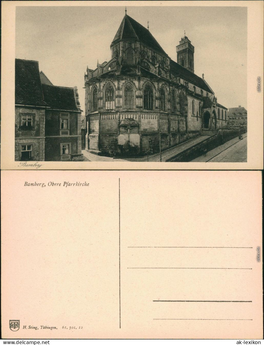 Ansichtskarte Bamberg Obere Pfarrkirche 1929 - Bamberg