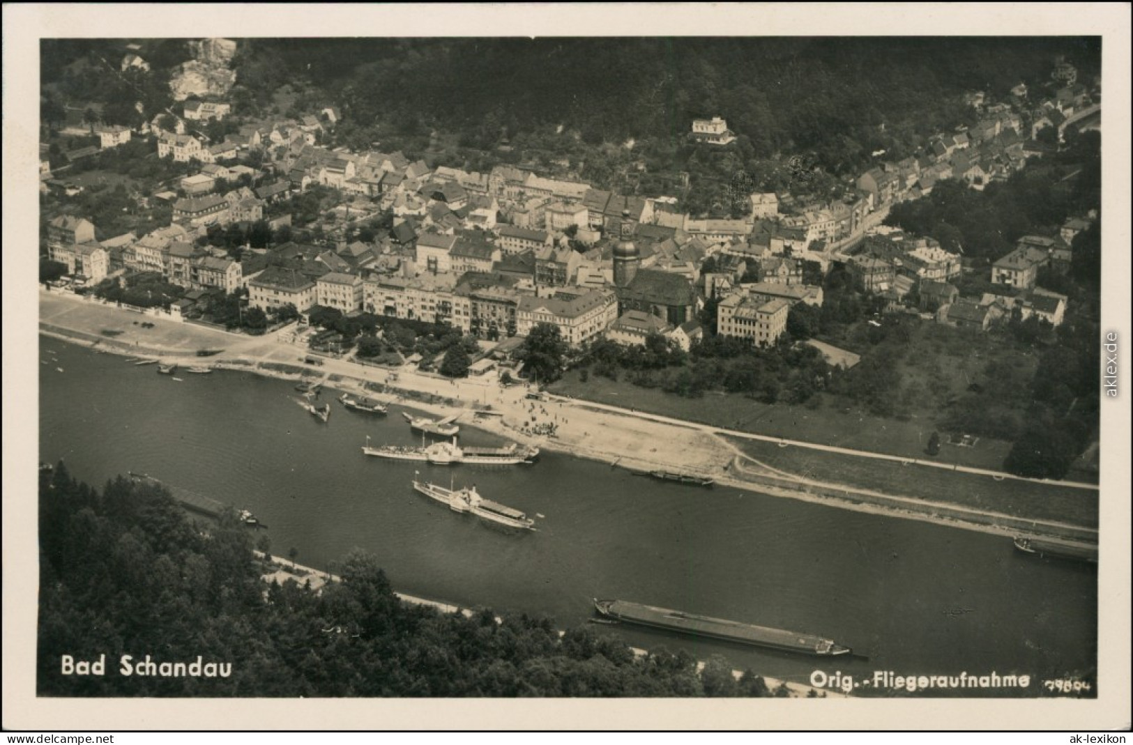 Ansichtskarte Bad Schandau Luftbild 1947 - Bad Schandau
