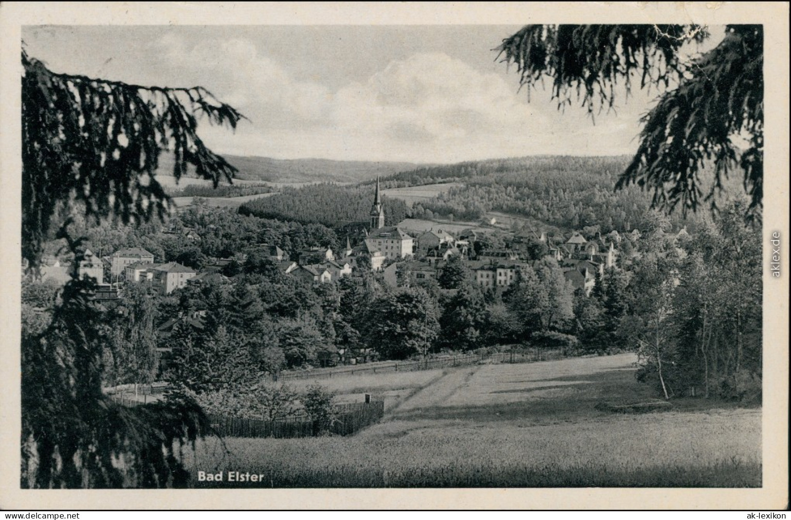 Ansichtskarte Bad Elster Blick Auf Den Ort 1952 - Bad Elster