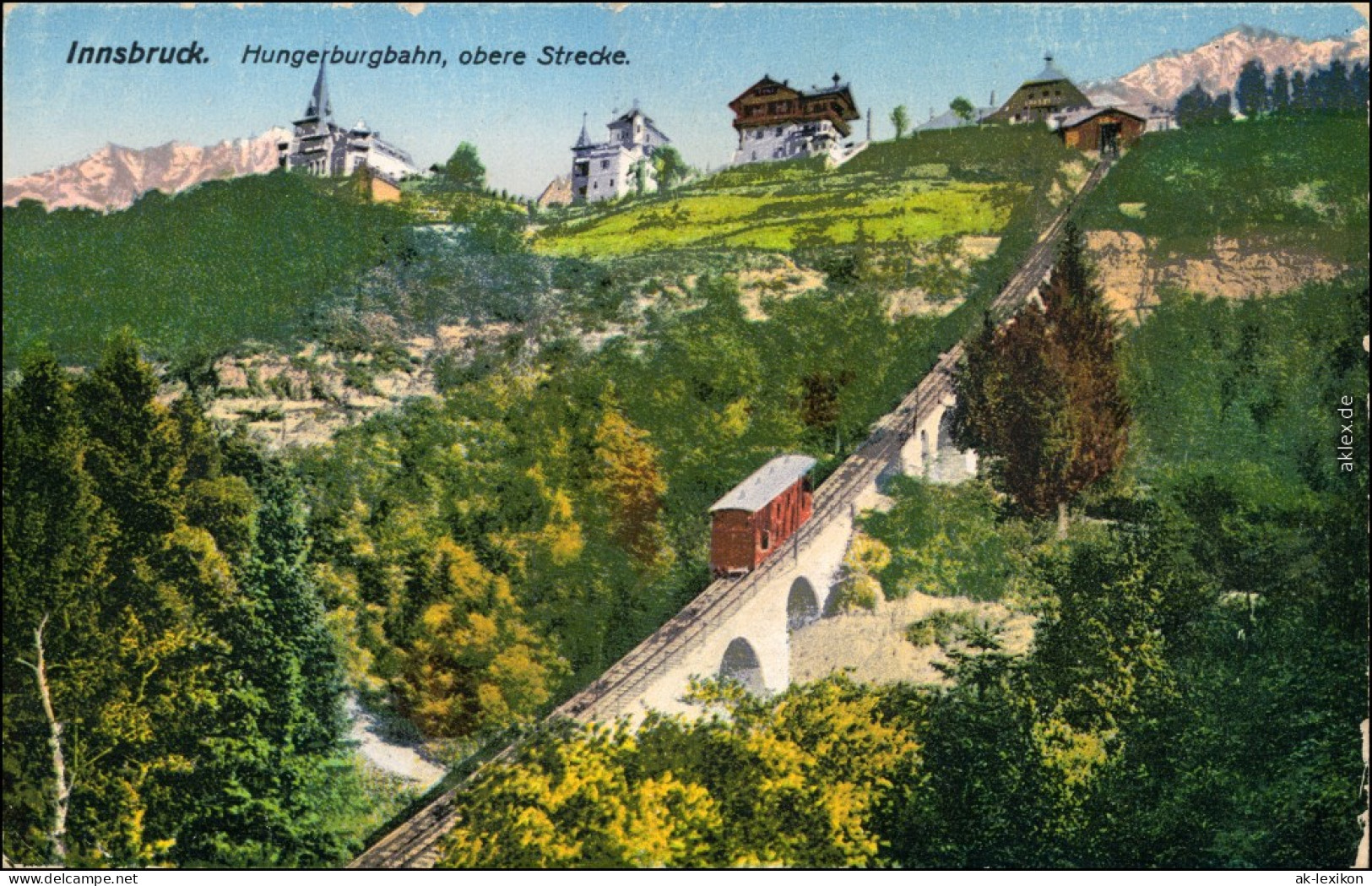 Ansichtskarte Innsbruck Hungerburgbahn, Obere Strecke 1914 - Innsbruck