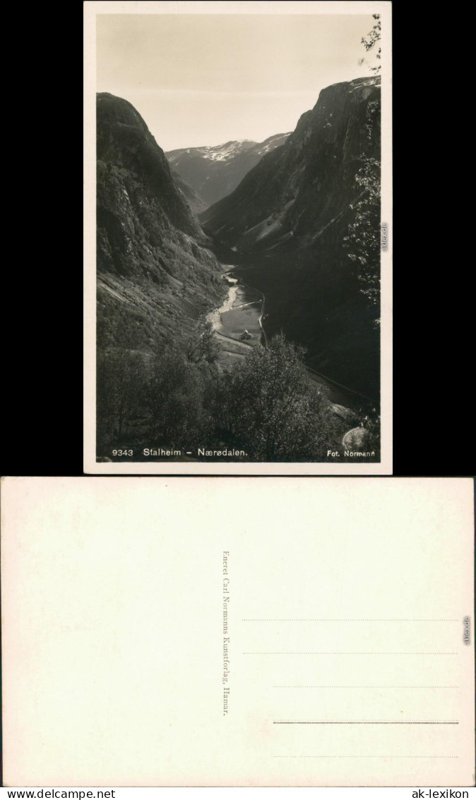 Ansichtskarte Stalheim-Voss (Norwegen) Vossevangen Blick In Die Schlucht 1930  - Norvège