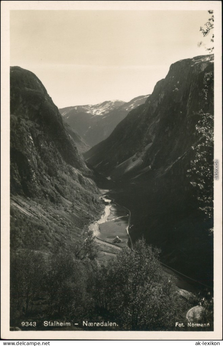 Ansichtskarte Stalheim-Voss (Norwegen) Vossevangen Blick In Die Schlucht 1930  - Norvège