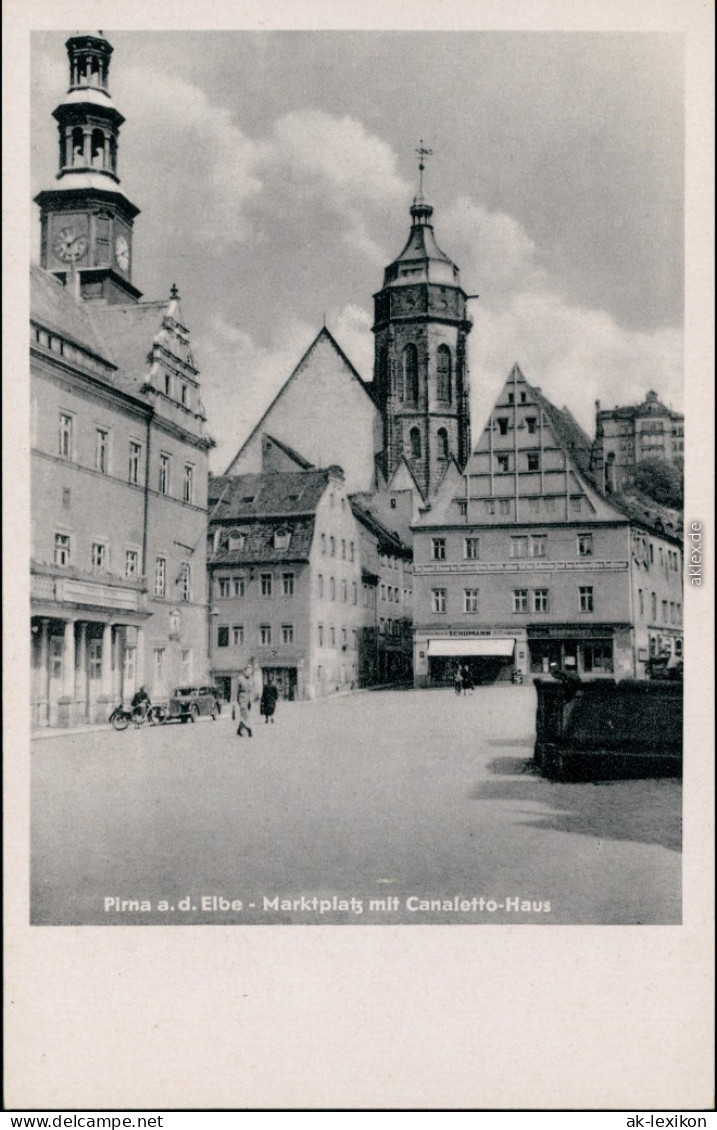 Ansichtskarte Pirna Markt Mit Canaletto-Haus 1956 - Pirna