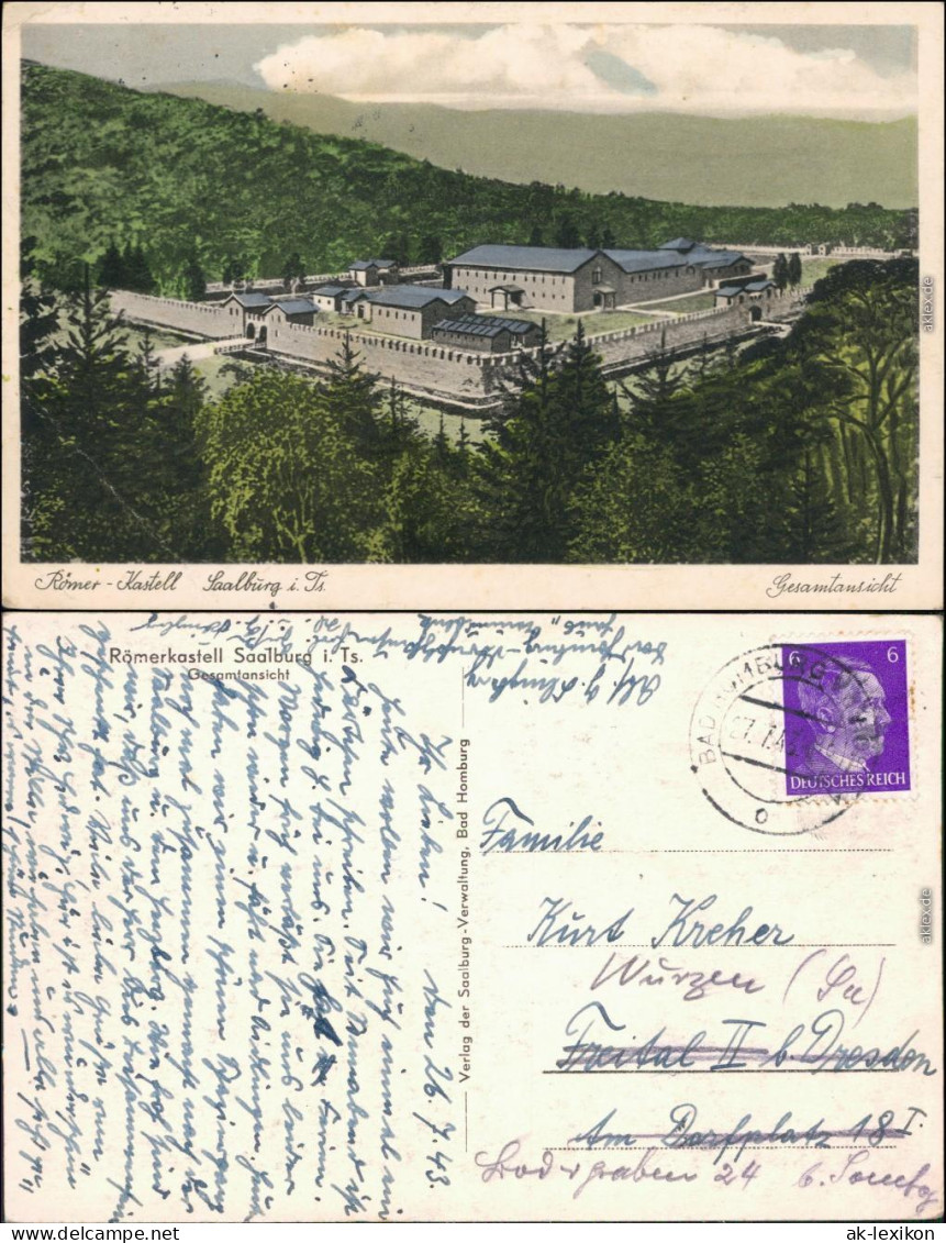 Ansichtskarte Bad Homburg Vor Der Höhe Römer - Kastell Saalburg 1943 - Bad Homburg