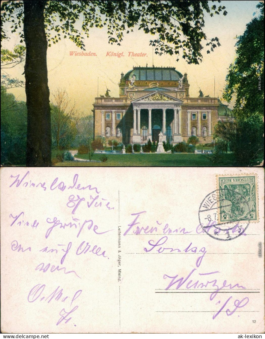 Wiesbaden Hessisches Staatstheater (königliches Hoftheater) 1917 - Wiesbaden