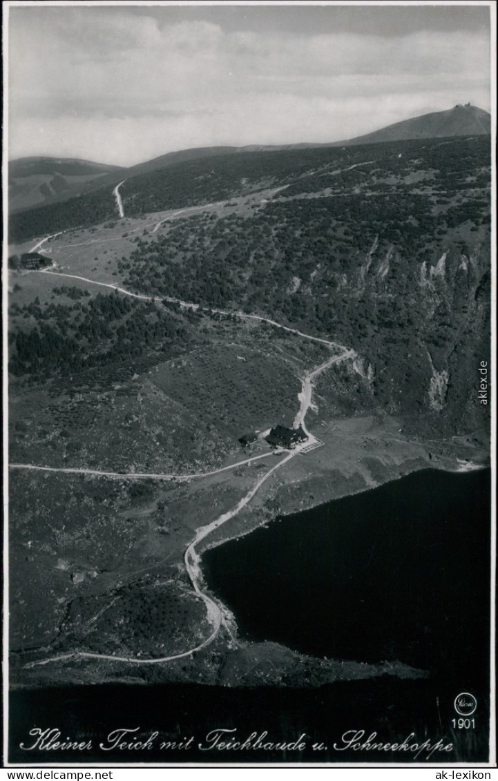 Brückenberg-Krummhübel   Karpacz Kleiner Teich M.  U. Schneekoppe 1932 - Schlesien