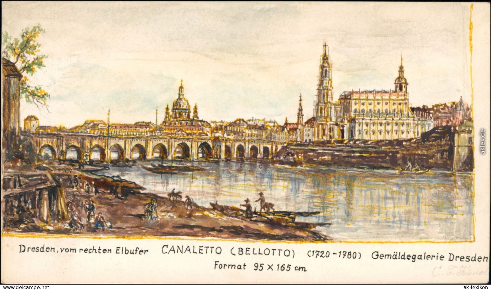 Ansichtskarte Dresden Kunstwerke Der Gemälde-Galerie - Canaletto-Blick 1940 - Dresden