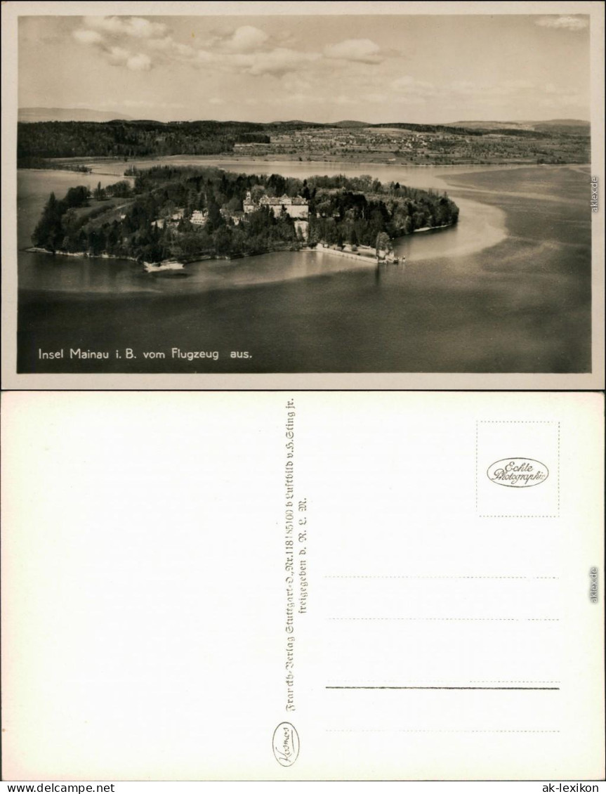 Ansichtskarte Konstanz Luftbild Insel Mainau 1934 - Konstanz