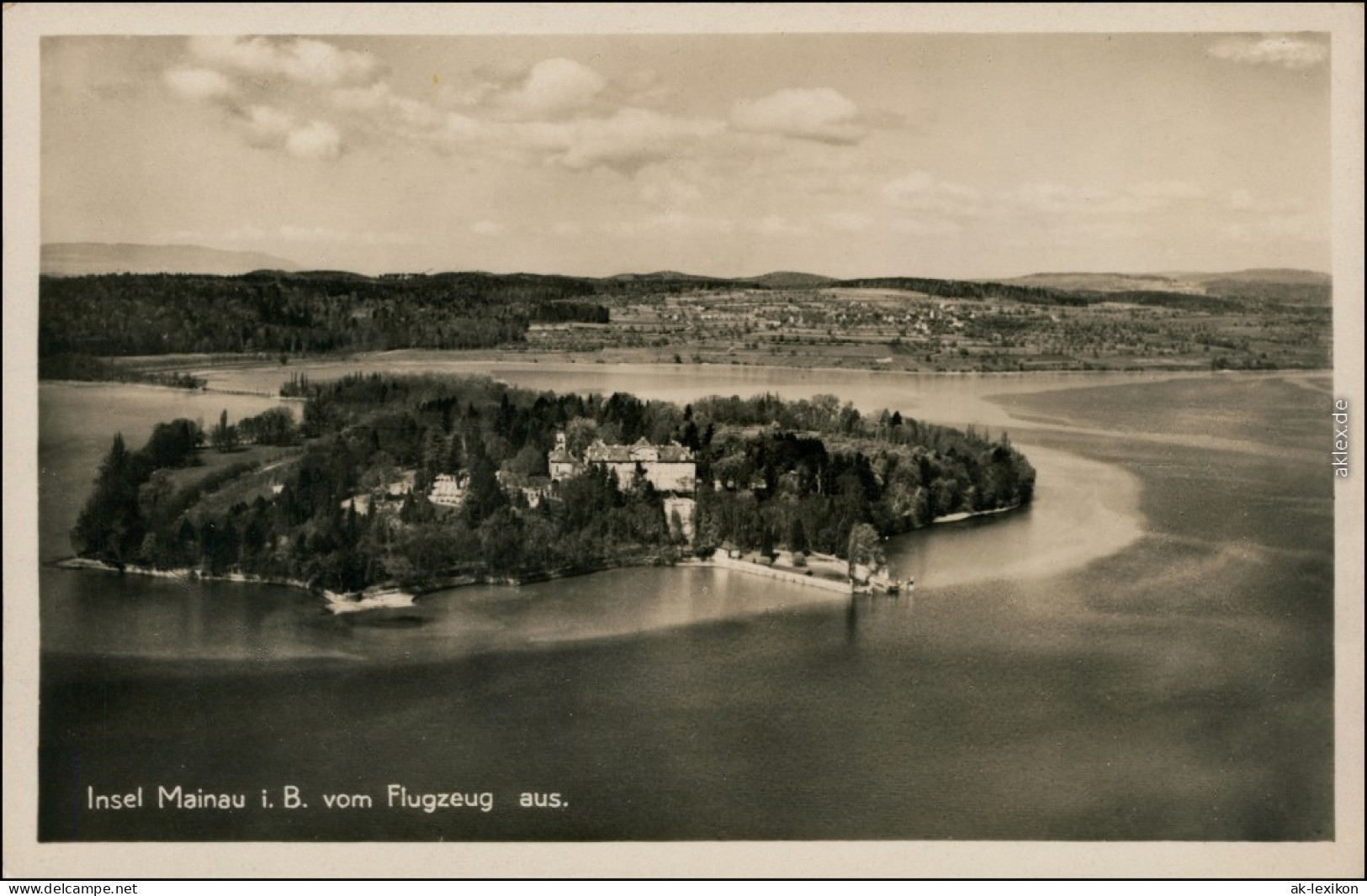 Ansichtskarte Konstanz Luftbild Insel Mainau 1934 - Konstanz