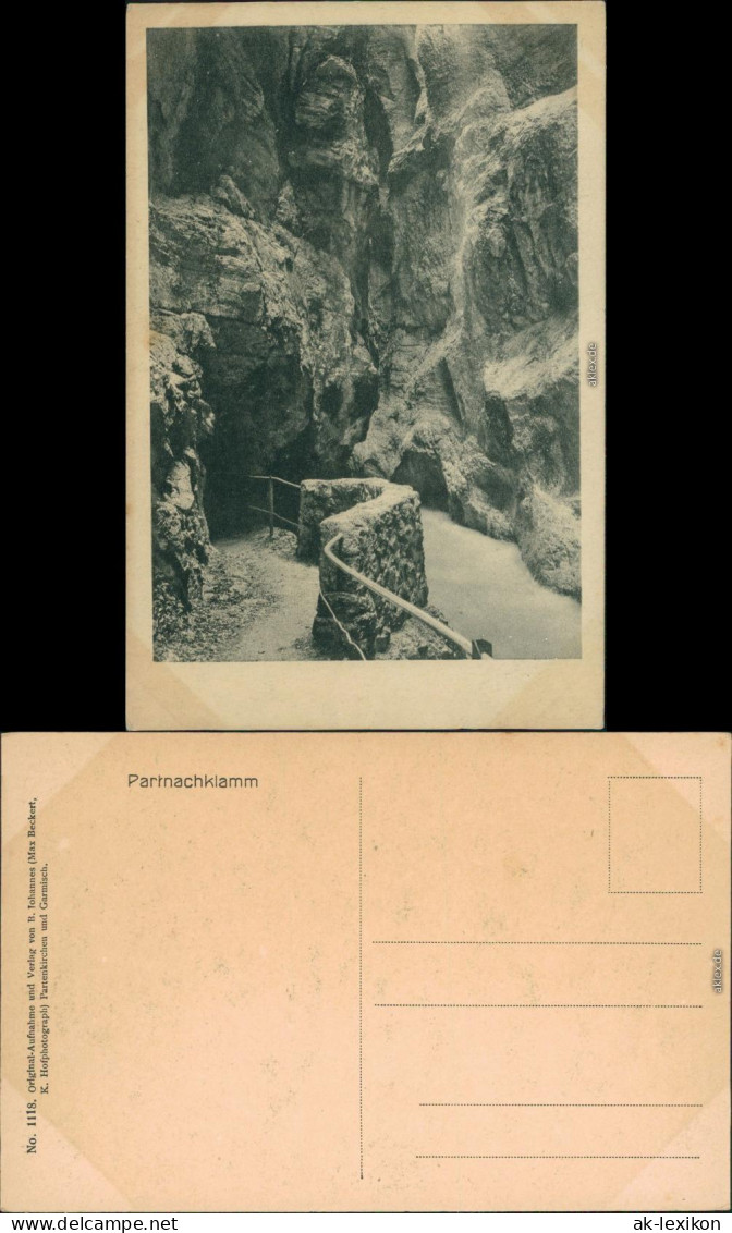 Ansichtskarte Garmisch-Partenkirchen Partnachklamm 1918 - Garmisch-Partenkirchen