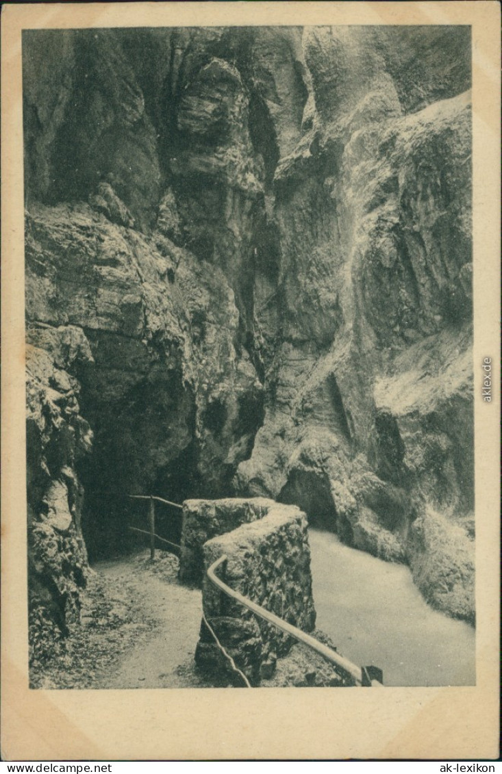 Ansichtskarte Garmisch-Partenkirchen Partnachklamm 1918 - Garmisch-Partenkirchen