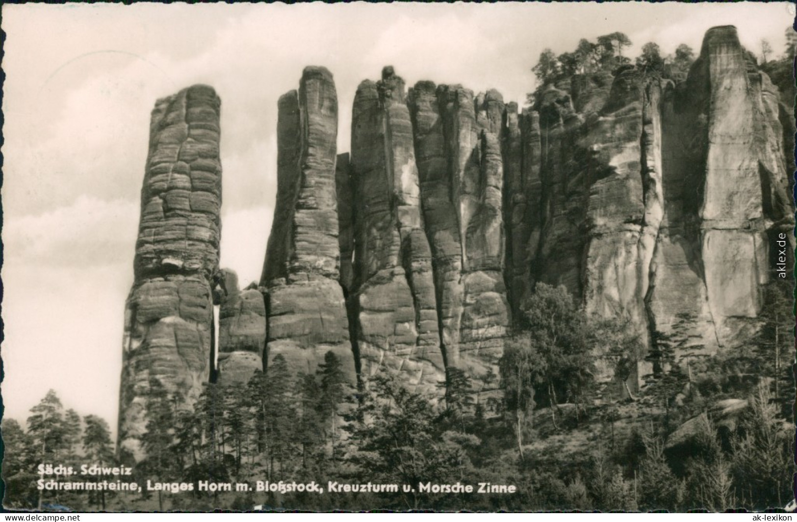 Ansichtskarte Bad Schandau Schrammsteine 1962 - Bad Schandau