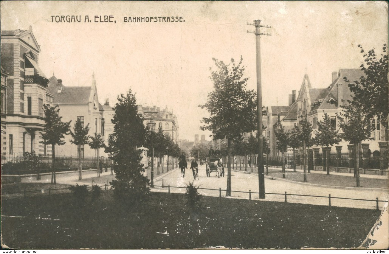 Ansichtskarte Torgau Partie An Der Bahnhofstrasse 1913  - Torgau