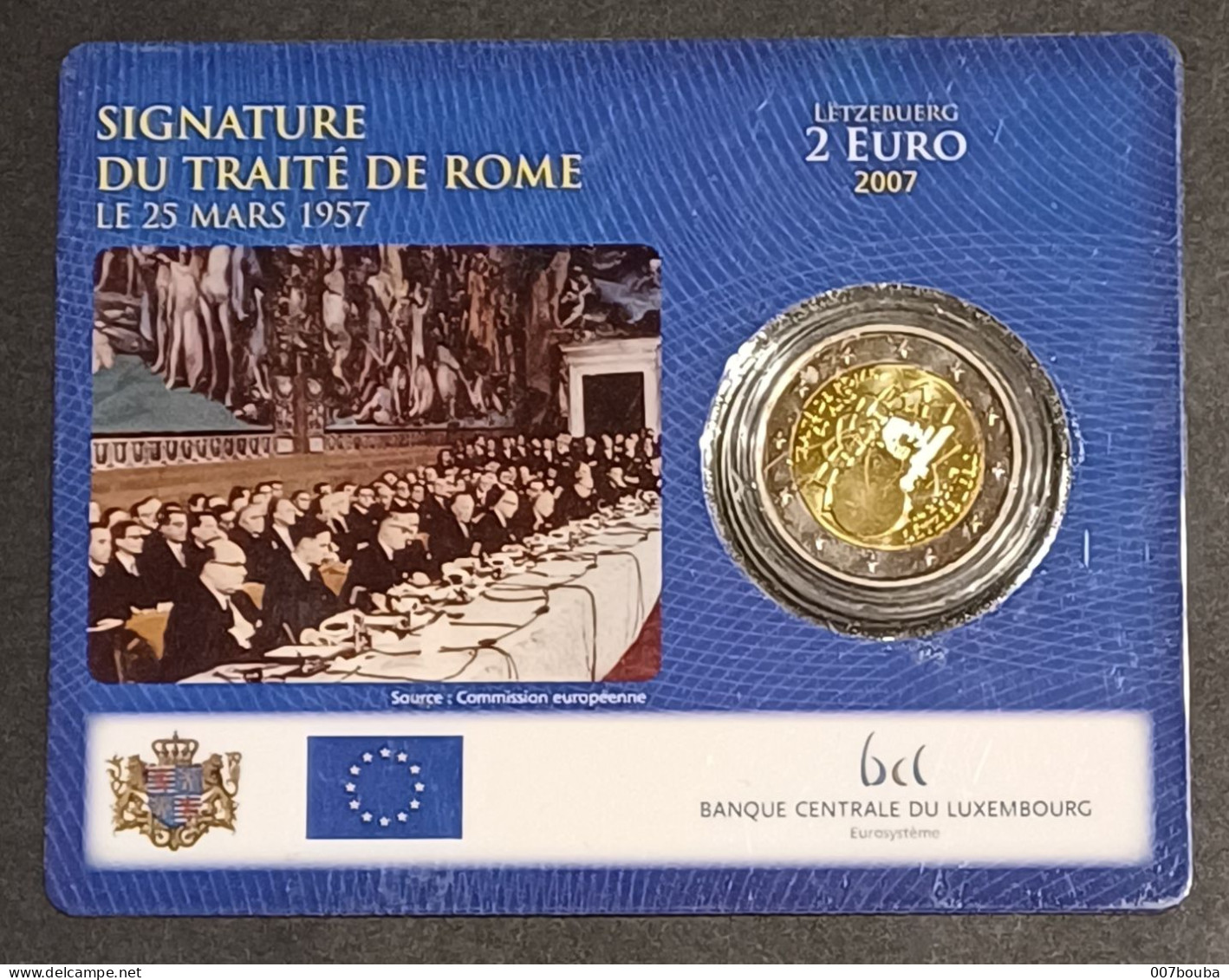 LUXEMBOURG / 2€  2007 / COINCARD _ SIGNATURE DU TRAITÉ DE ROME/ NEUVE SOUS BLISTER - Luxemburg