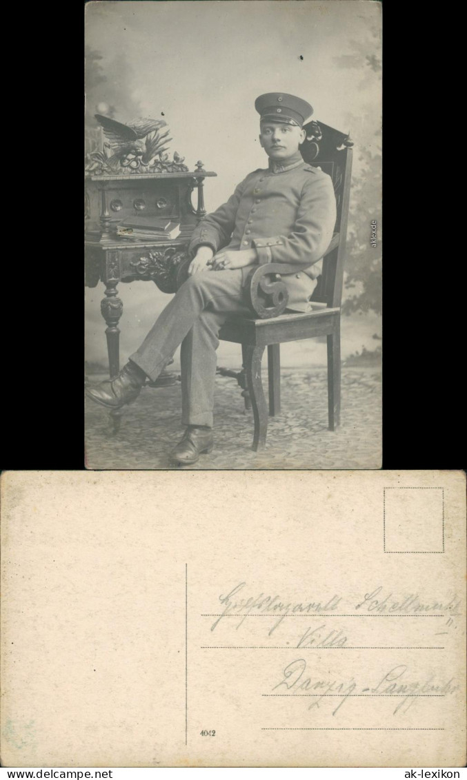 Postcard Langfuhr-Danzig Gdańsk/Gduńsk Soldat In Der Villa 1916  - Danzig