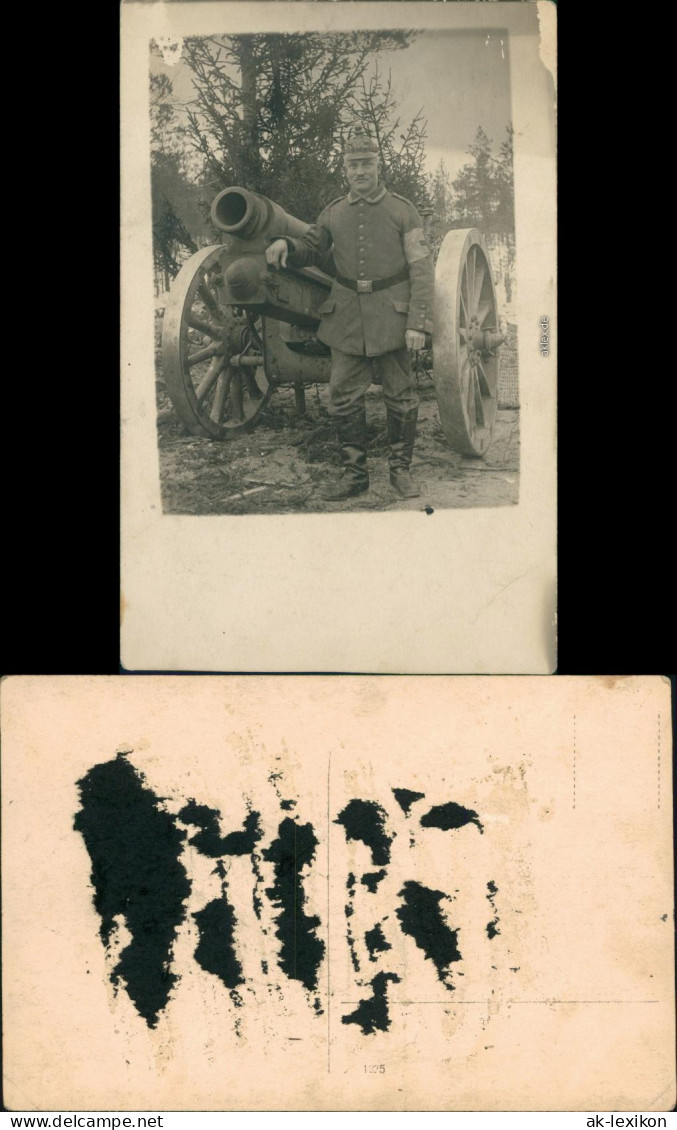Ansichtskarte  Sanitäter - Pickelhaube Vor Geschütz 1915  - War 1914-18
